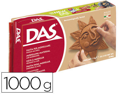 1Kg. pasta Das para modelar color terracota